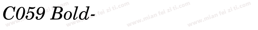 C059 Bold字体转换